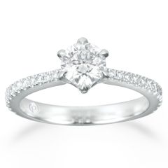 Ada Forevermark Solitaire Grain-Set Ring