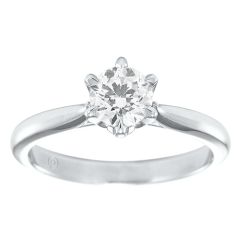 Josephine Six-Claw Solitaire Platinum Ring
