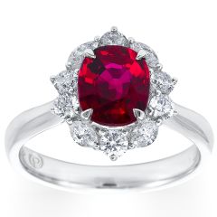 Ruby Marquise Cluster Ring