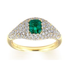 Diamond Sprinkles and Emerald Ring