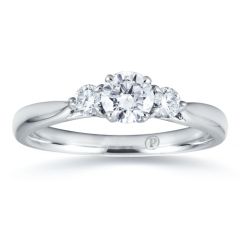 Signature Three-Stone Diamond White Gold Ring