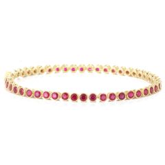 Round Ruby Tennis Bracelet