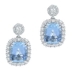 Cushion Aquamarine Earrings