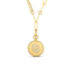 18ct Yellow Gold Cancer Zodiac Diamond Necklace