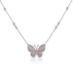 Pink Butterfly Pendant