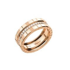 Ice Cube Rose Gold Diamond Ring