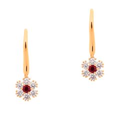 Daisy Ruby Drop Earrings