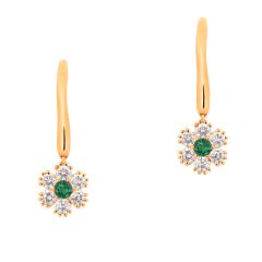 Daisy Emerald Drop Earrings