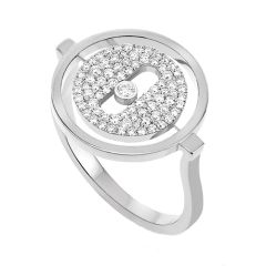 Lucky Move Pavé Ring White Gold