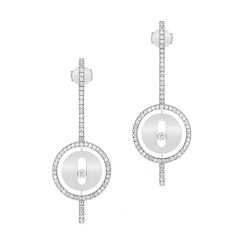 Lucky Move Arrow Earrings White Gold