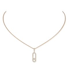 Move Uno Pavé Rose Gold Necklace