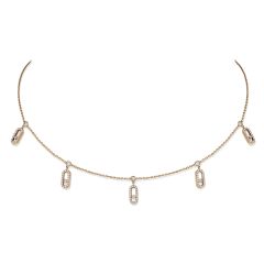 Move Uno Pavé Drop Pendant Rose Gold Choker