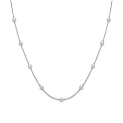 Akoya Cultured Pearl Station Necklace