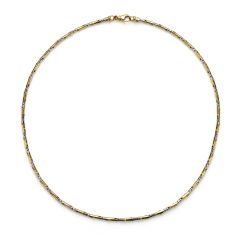 Josie Two-Tone Bar Link Necklace - 55cm