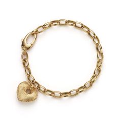 Sofia Belcher Link Bracelet with Puff Heart Charm