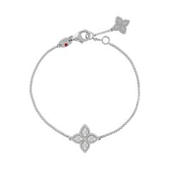 White Gold Princess Flower Diamond Set Bracelet