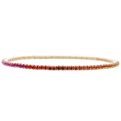 Rose Gold Multicolour Sapphire Extensible Bracelet