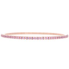 Rose Gold Pink Sapphire Extensible Bracelet