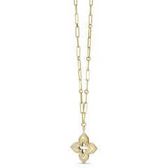 18ct Yellow Gold Venetian Princess Pendant with Diamonds