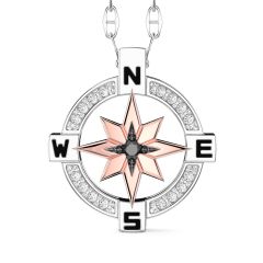 Insignia Gold Compass Diamond Pendant